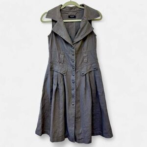 Sand Copenhagen linen grey utility pleated dress